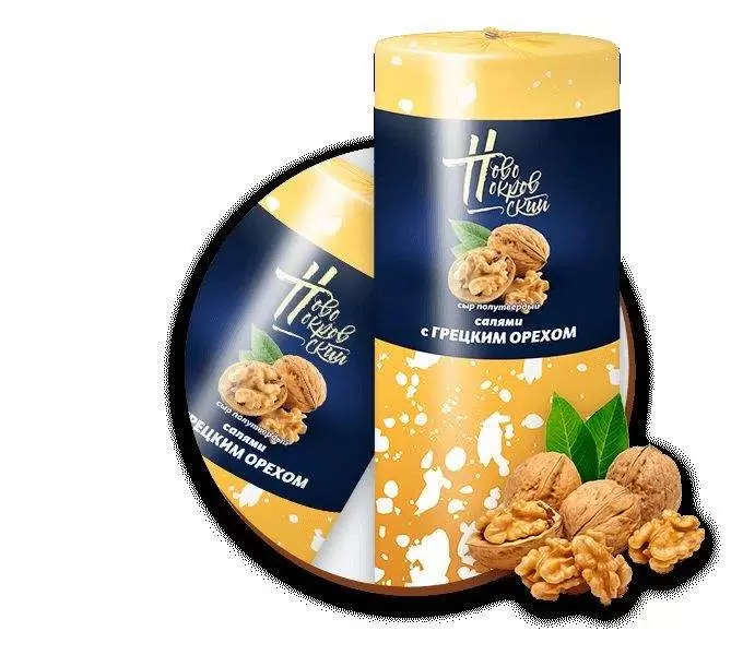 Сыр Салями с грецким орехом 45% 1кг
