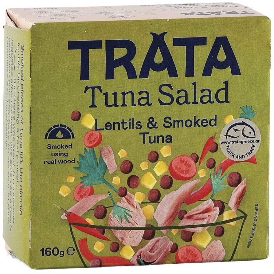 САЛАТ ИЗ КОПЧЕНОГО ТУНЦА С ЧЕЧЕВИЦЕЙ Ж/Б 160ГР