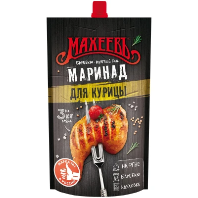 МАРИНАД ДЛЯ КУРИЦЫ ГОРЧИЧНЫЙ ДОЙ-ПАК С ДОЗ. 300ГР. МАХЕЕВ